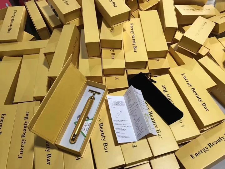 24K奢华黄金棒自带电池墙裂推荐每分钟6000次深层振动按摩 促进血液循环去掉浮肿的脸型 打造 7