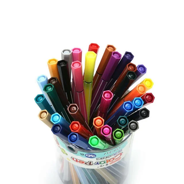 自营 掌握217可水洗水彩笔色彩色笔套装儿童安全无毒绘画彩色笔12 18 24 36色