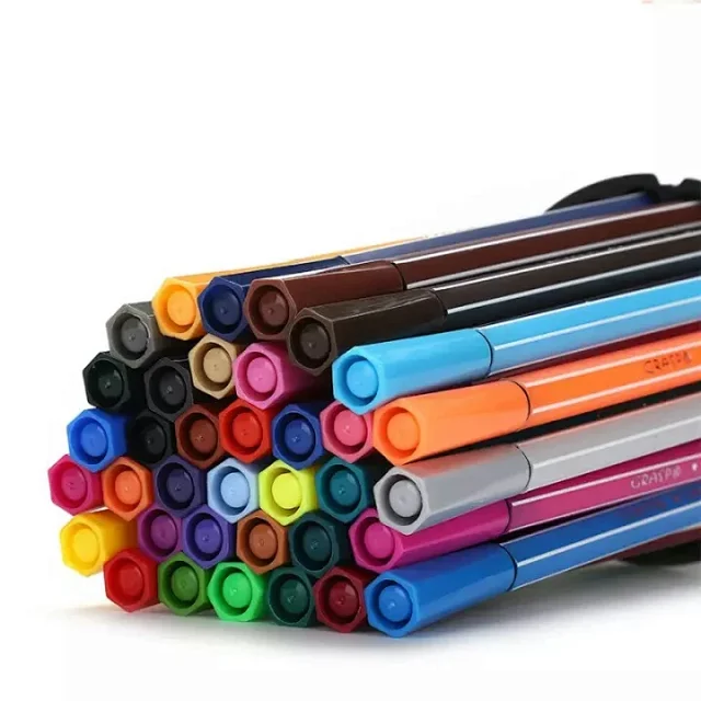 自营 掌握217可水洗水彩笔色彩色笔套装儿童安全无毒绘画彩色笔12 18 24 36色