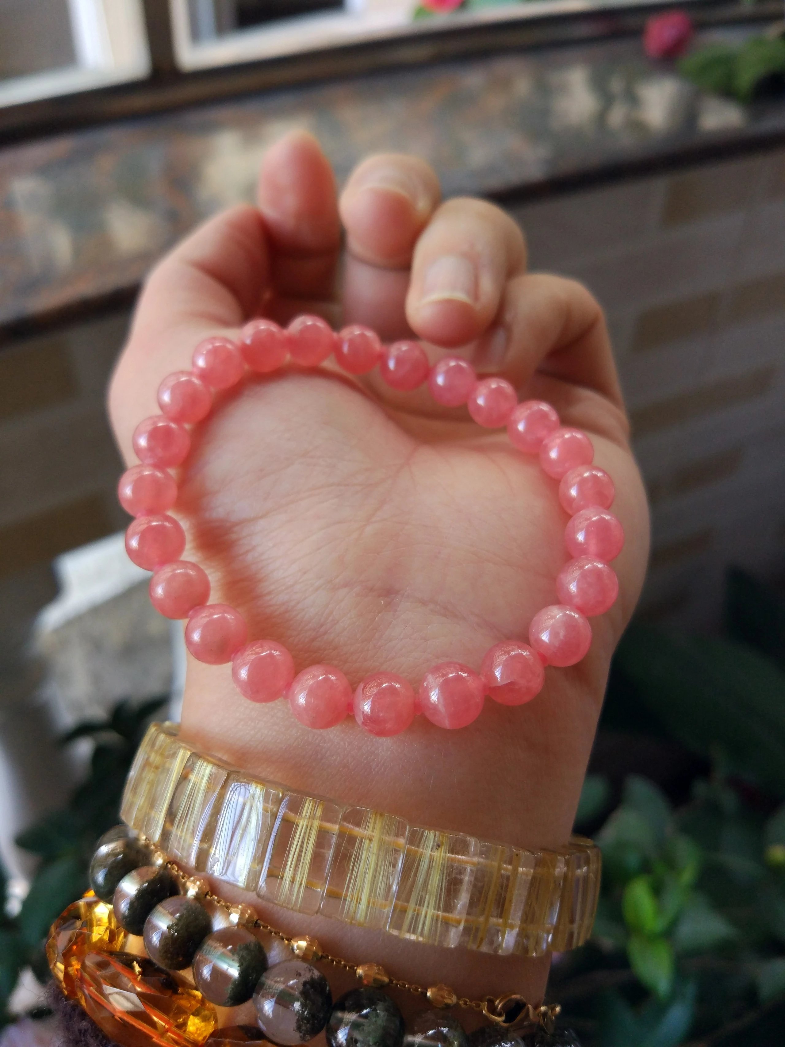 冰种红纹石 阿根廷国石 招正桃花 旺爱情