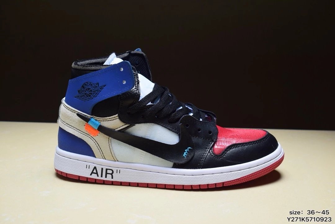 耐克+Nike+Air+Jordan+1+Low+bred+OG+AJ1+White+Off+联名款+乔丹高帮篮球鞋