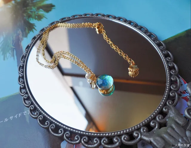 项链 人鱼的小伙伴 日本京都清水坂琉璃馆手工项链 人魚の友達