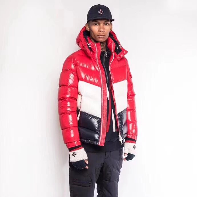 Moncler x Kith Rochebrune Classic Down Jacket 联名合作款撞色羽绒服连帽夹克
