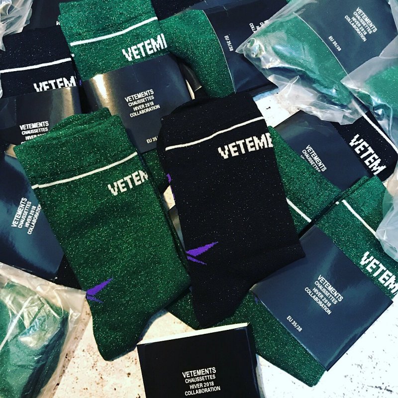 Vetements socks Vetements金粉袜子 （left some black）
