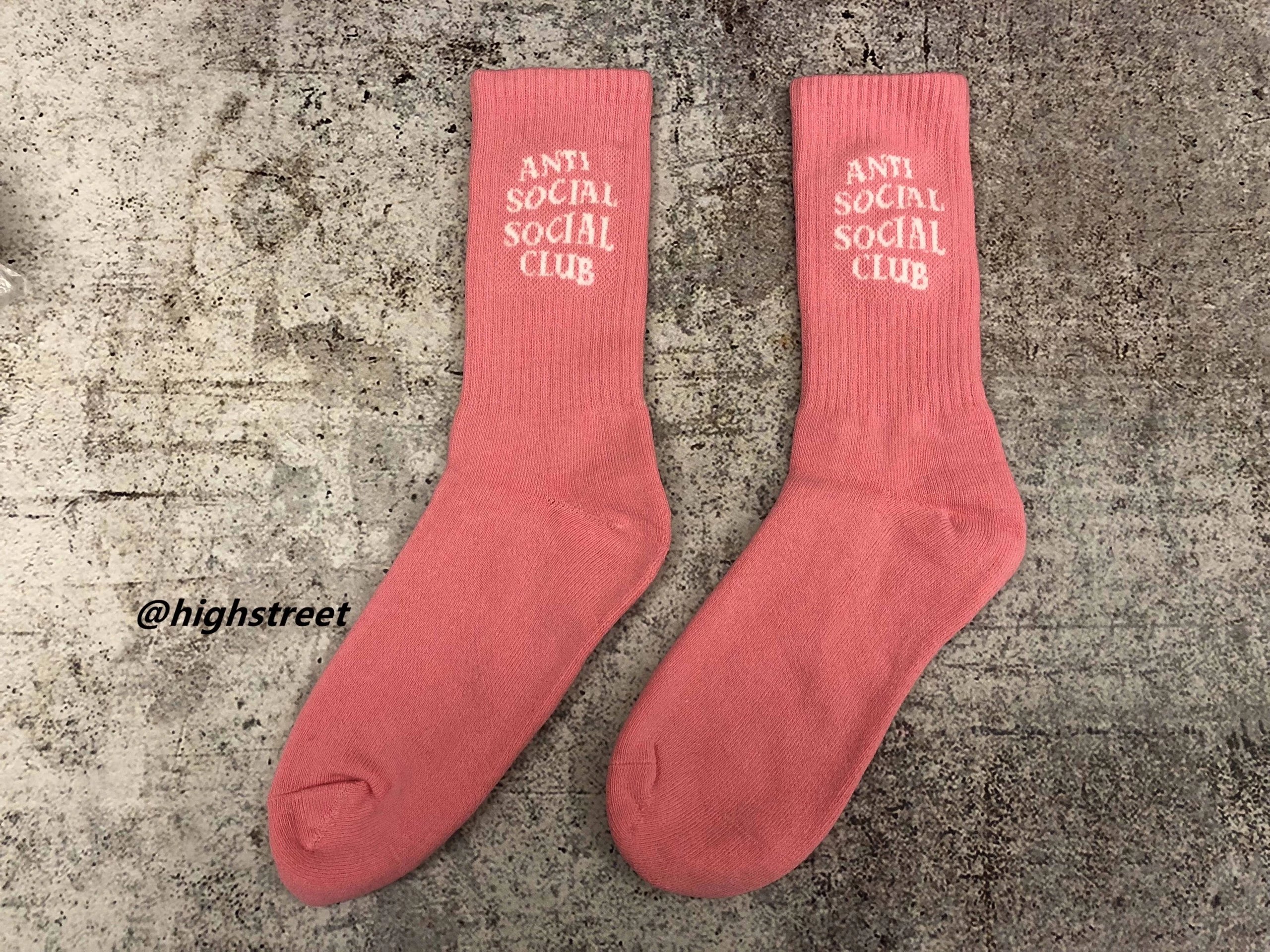Anti Social Social Club Logo Socks Pink Socks - 5
