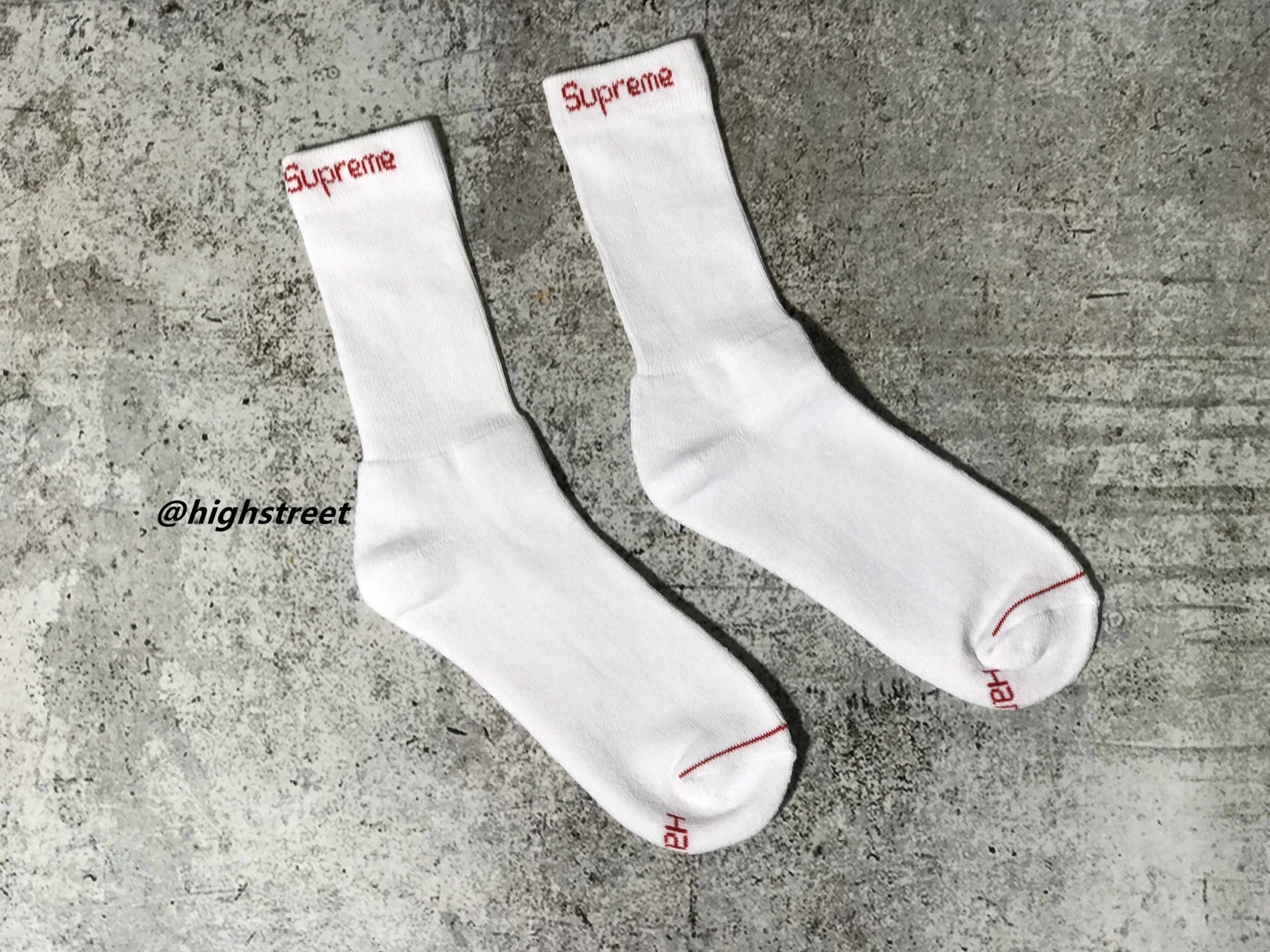 Supreme x Hanes Cushion Crew Socks Purple - 8