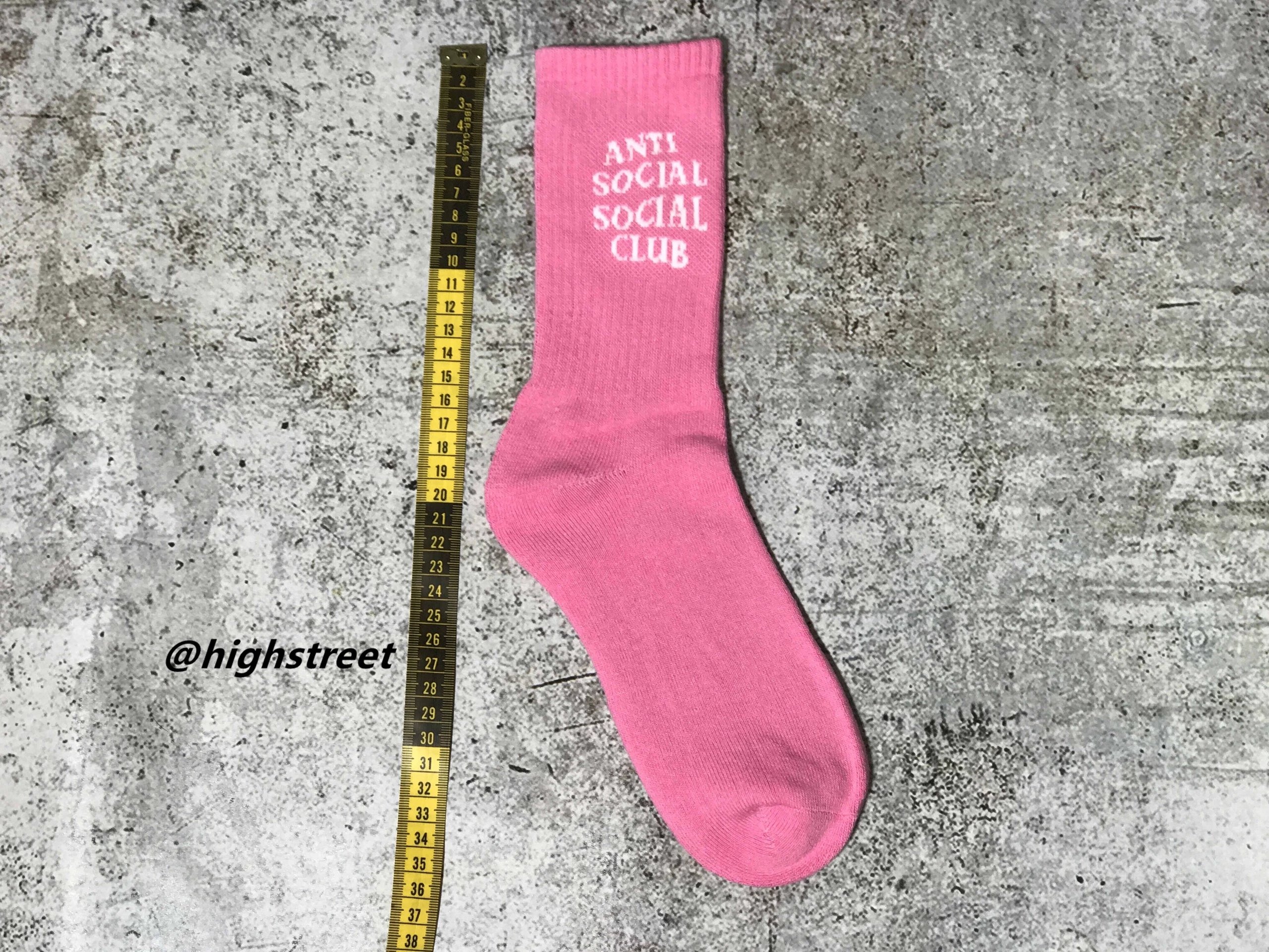 Anti Social Social Club Logo Socks Pink Socks - 8