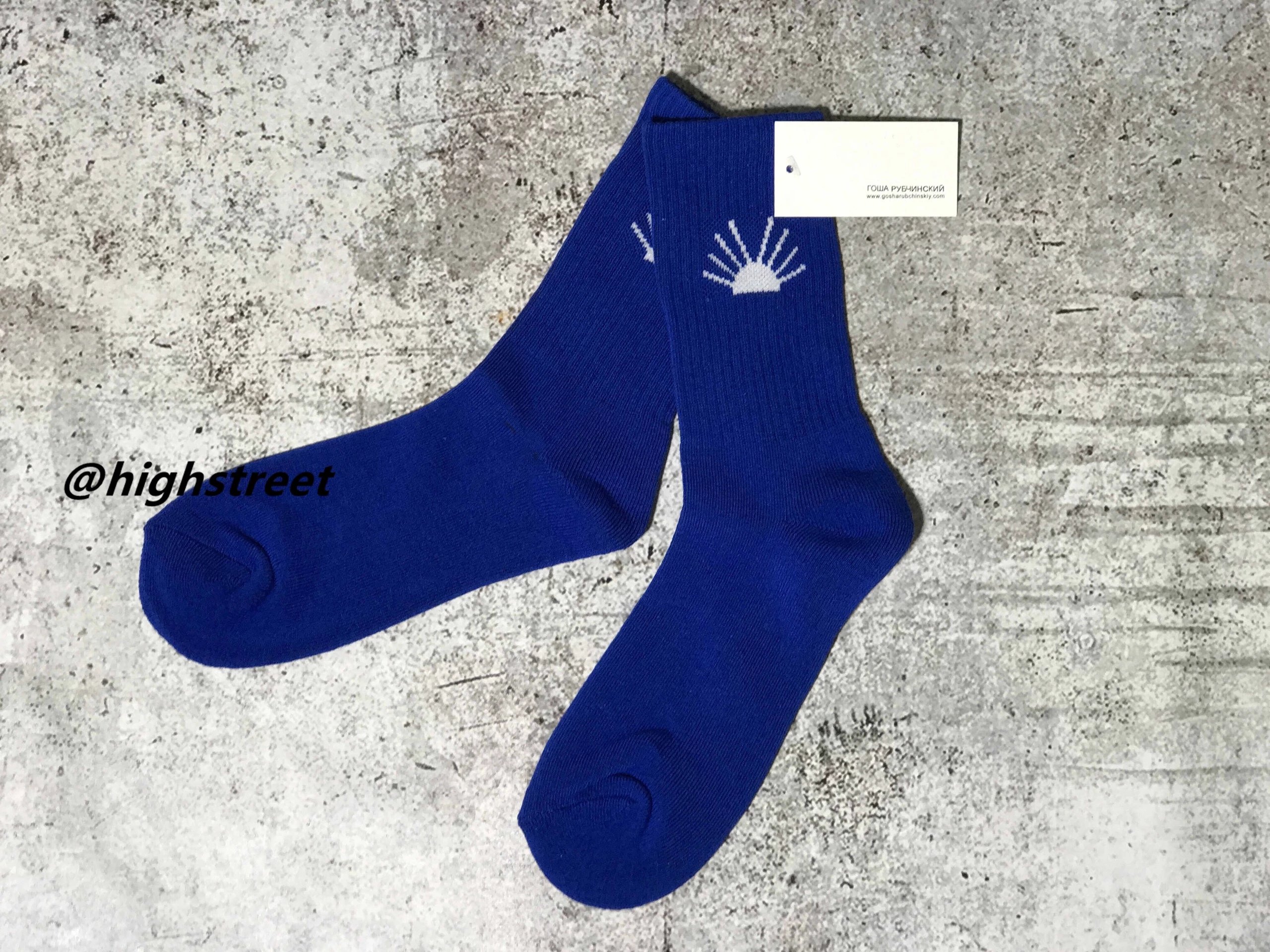 Design Gosha Rubchinskiy Sun Logo Socks Magenta Socks - 10
