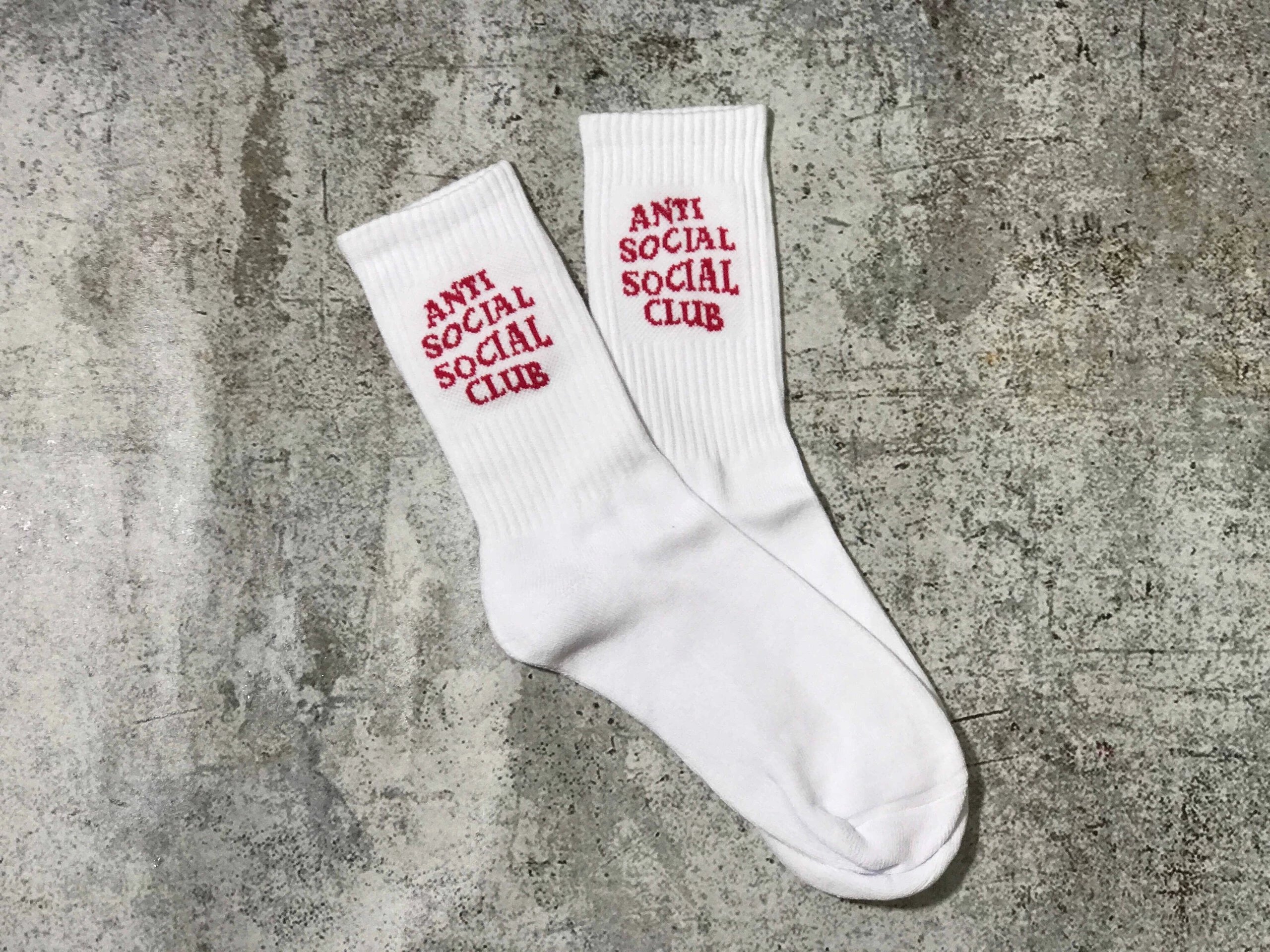Anti Social Social Club Logo Socks Pink Socks - 4