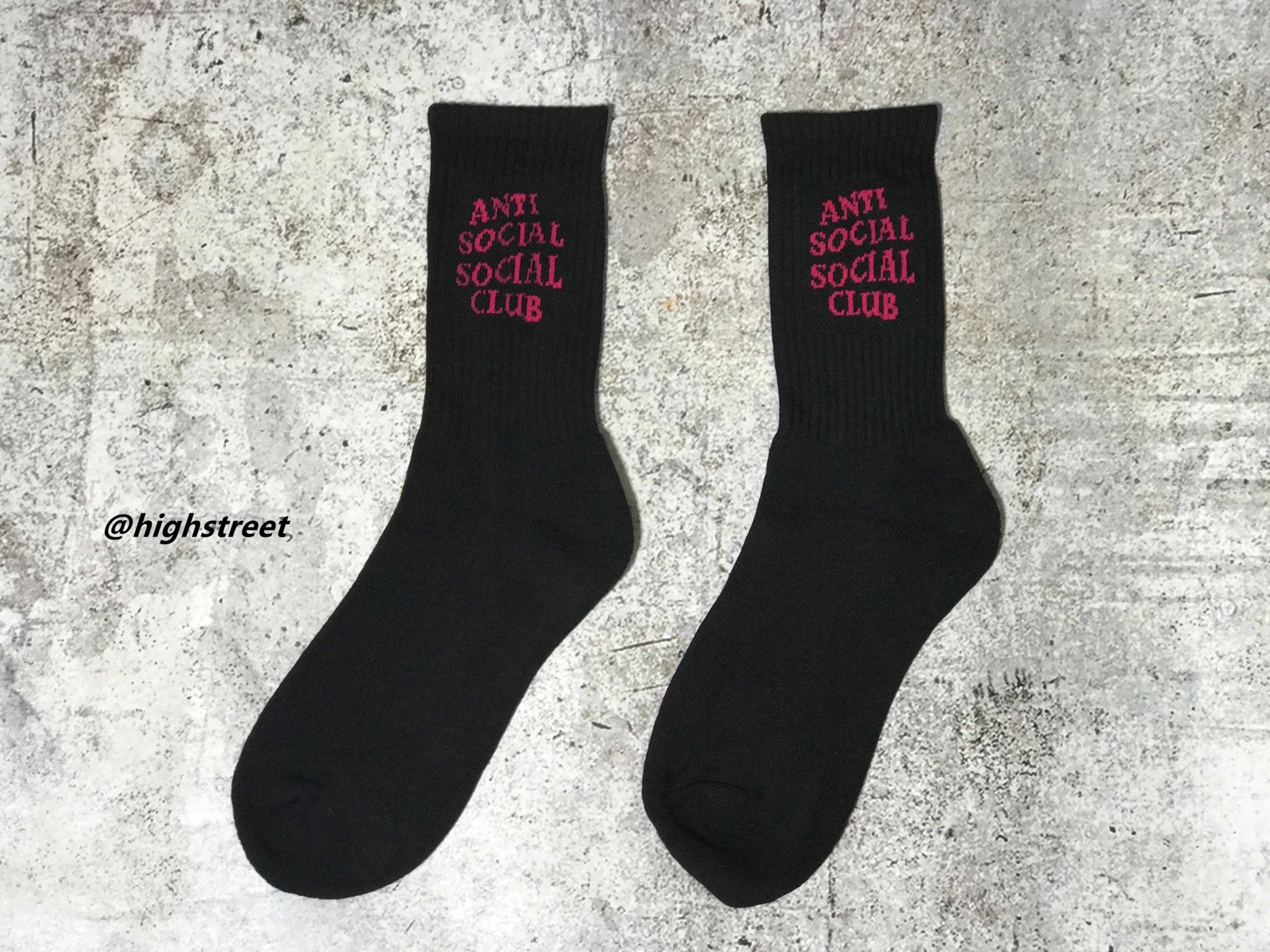 Anti Social Social Club Logo Socks Pink Socks - 10