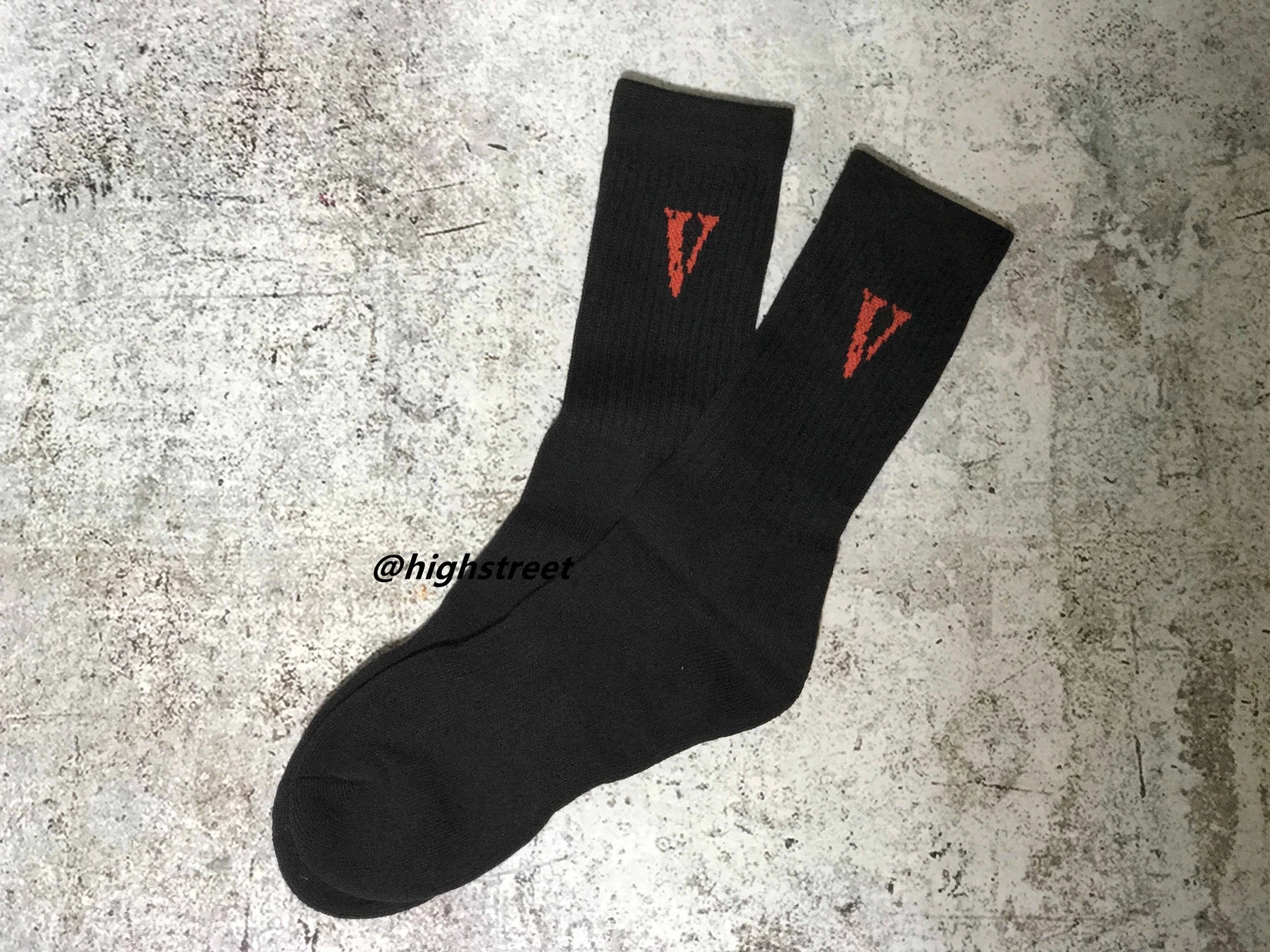 Valentino V Logo Crew Socks Orange - 5