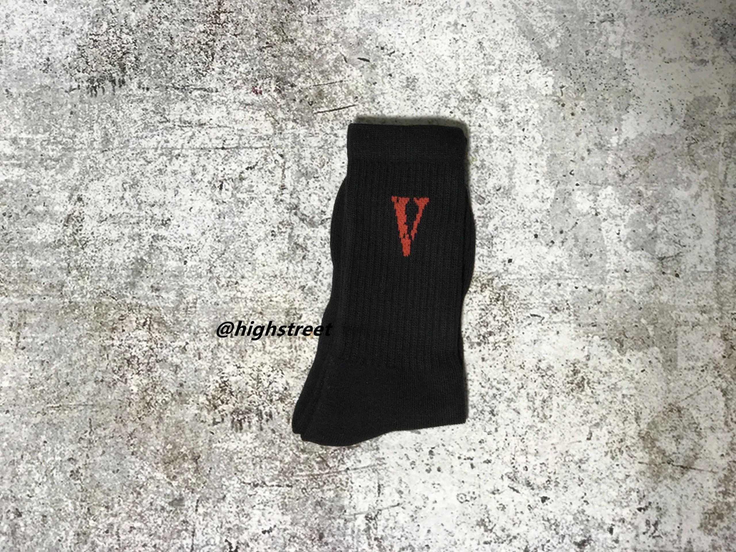 Valentino V Logo Crew Socks Orange - 6