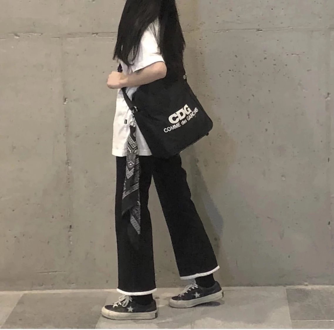 Comme des Garçons CDG Logo Crossbody Bag Black - 5