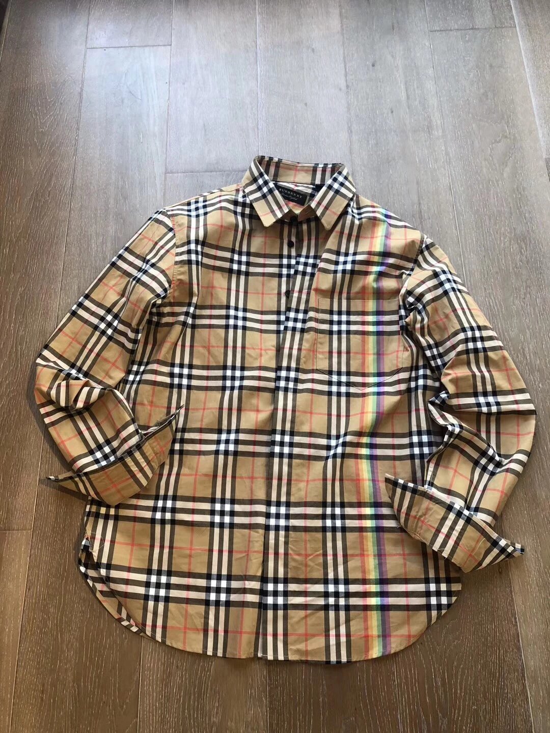 Classic Stripe Rainbow Plaid Shirt