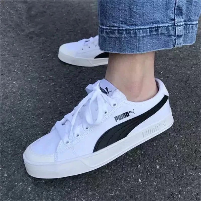 Puma Smash v2 Vulc Canvas Black White