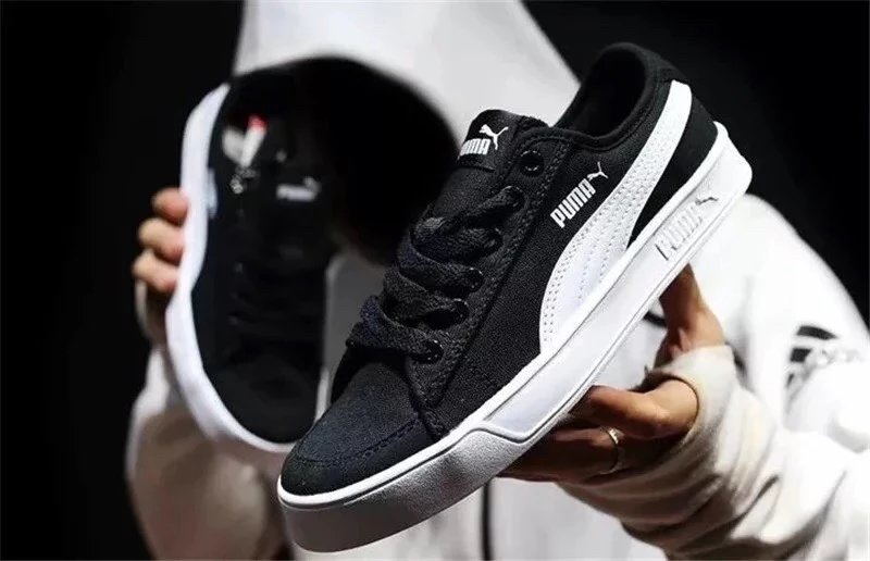 Puma Smash v2 Vulc Canvas White Black