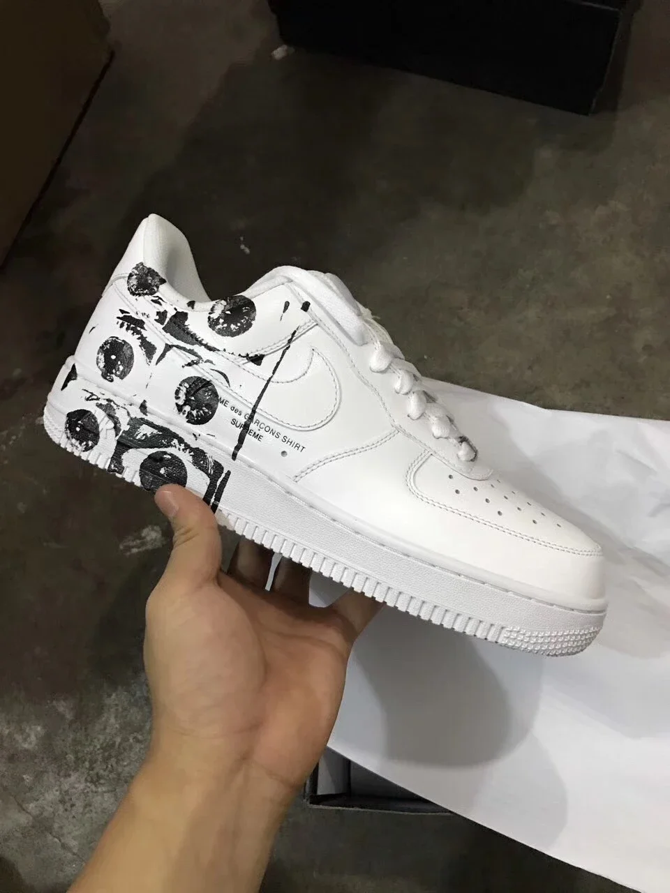 最强Supreme x CDG x Nike Air Force 1 三方联名六眼AF1 市面最强版本