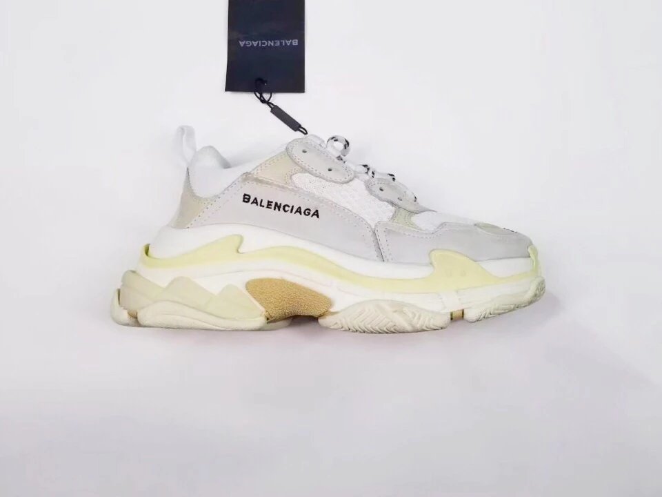 ins超火巴黎 7层组合底Triple-S Sneaker 复古高街运动老爹鞋 白色