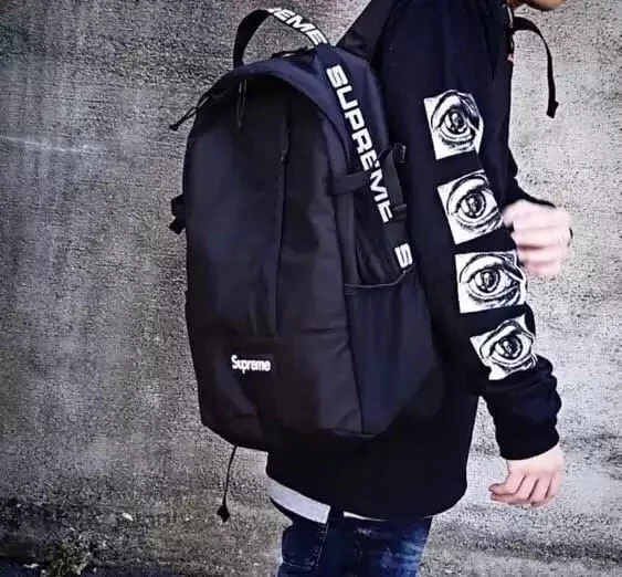 Supreme 18ss backpack 44th 背包双肩包书包满LOGO