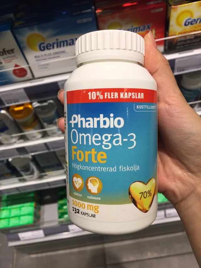 Pharbio 瑞典高纯度鱼油omega 3无辐射无污染1粒