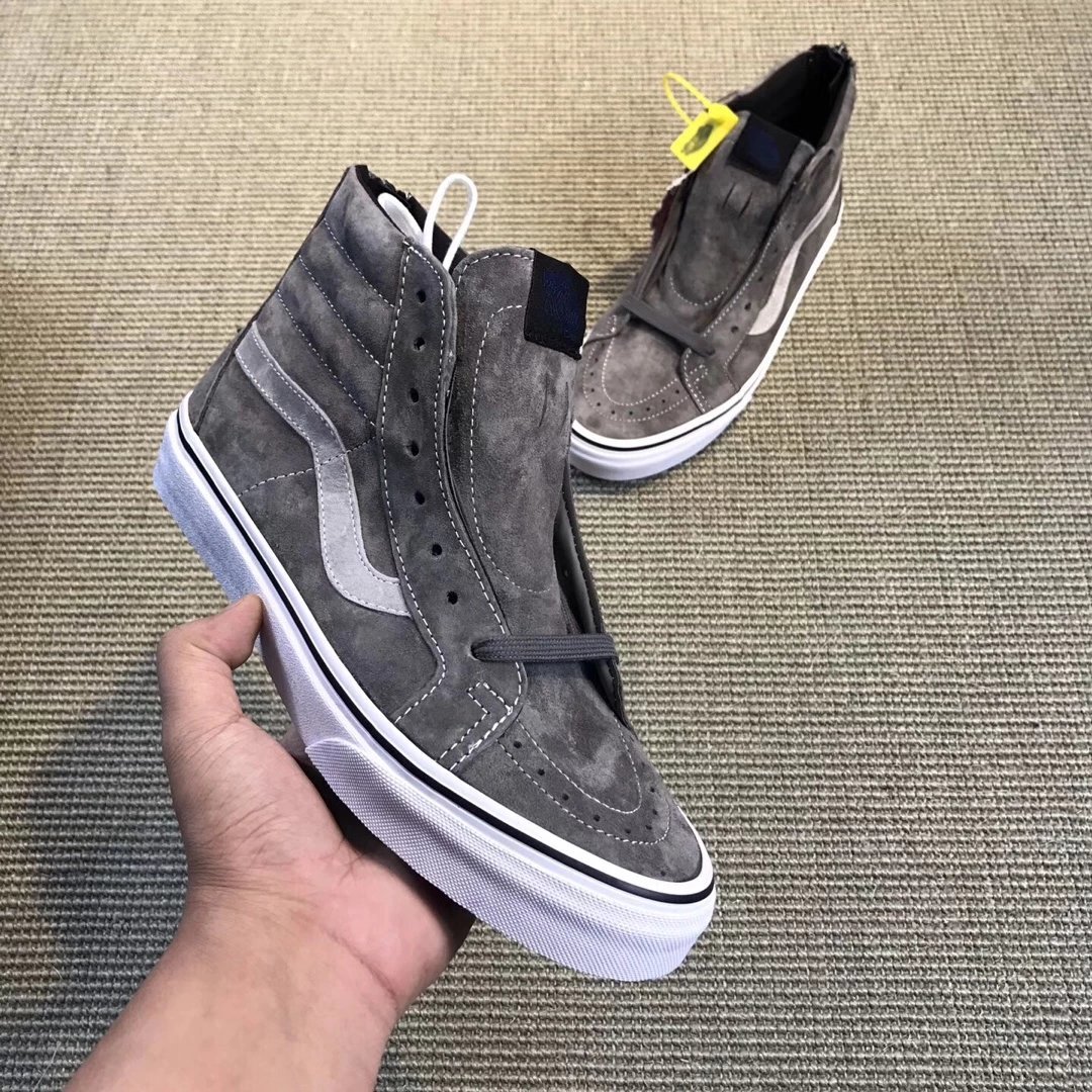 MadnessSK8-Hi 灰色拉链高帮男女运动休闲板鞋