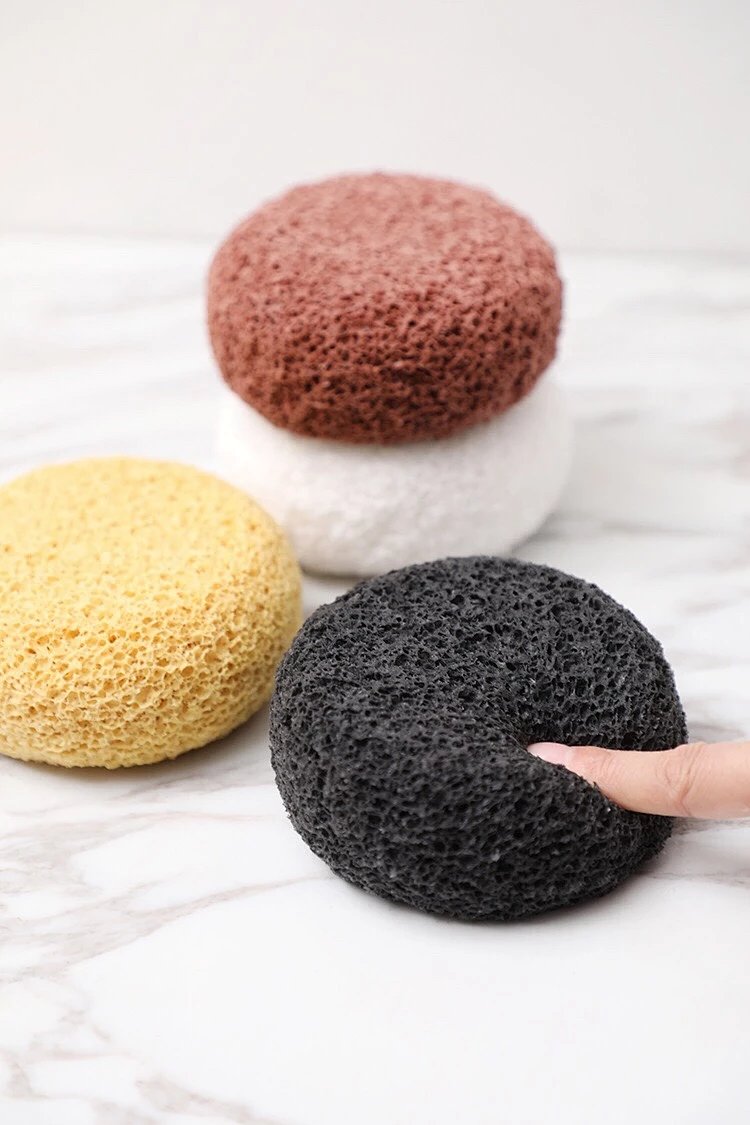 推荐 海绵沐浴球成人洗澡搓背 深层清洁肌肤去角质清洁棉球(黑色/白色