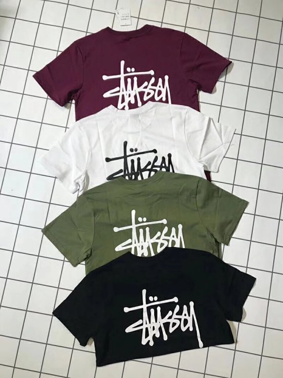 New color scheme: Stussy pure cotton short sleeved, unisex