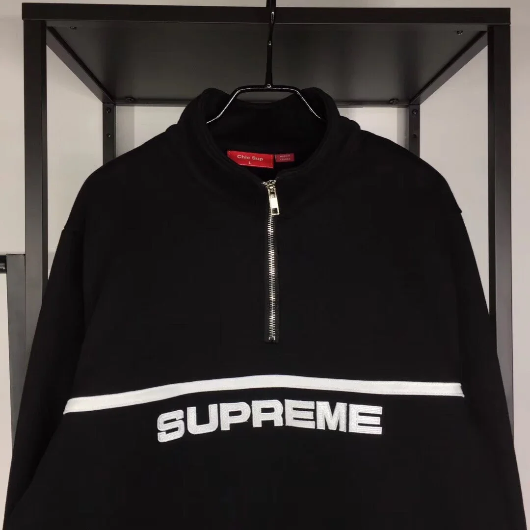 Supreme 2 tone online half zip