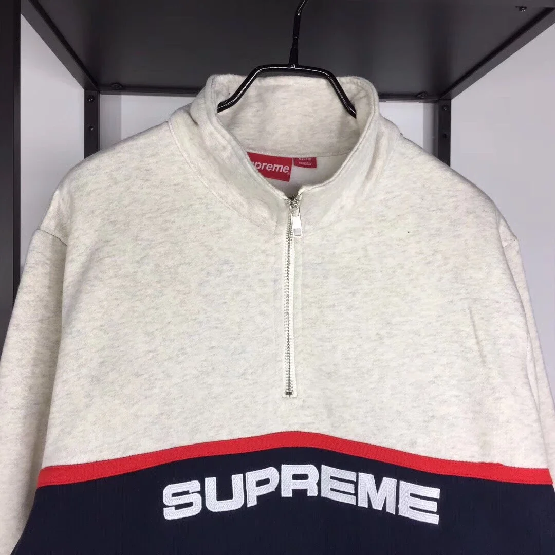 Supreme 2-Tone Half Zip Sweatshirt 半拉链卫衣男女潮牌同款