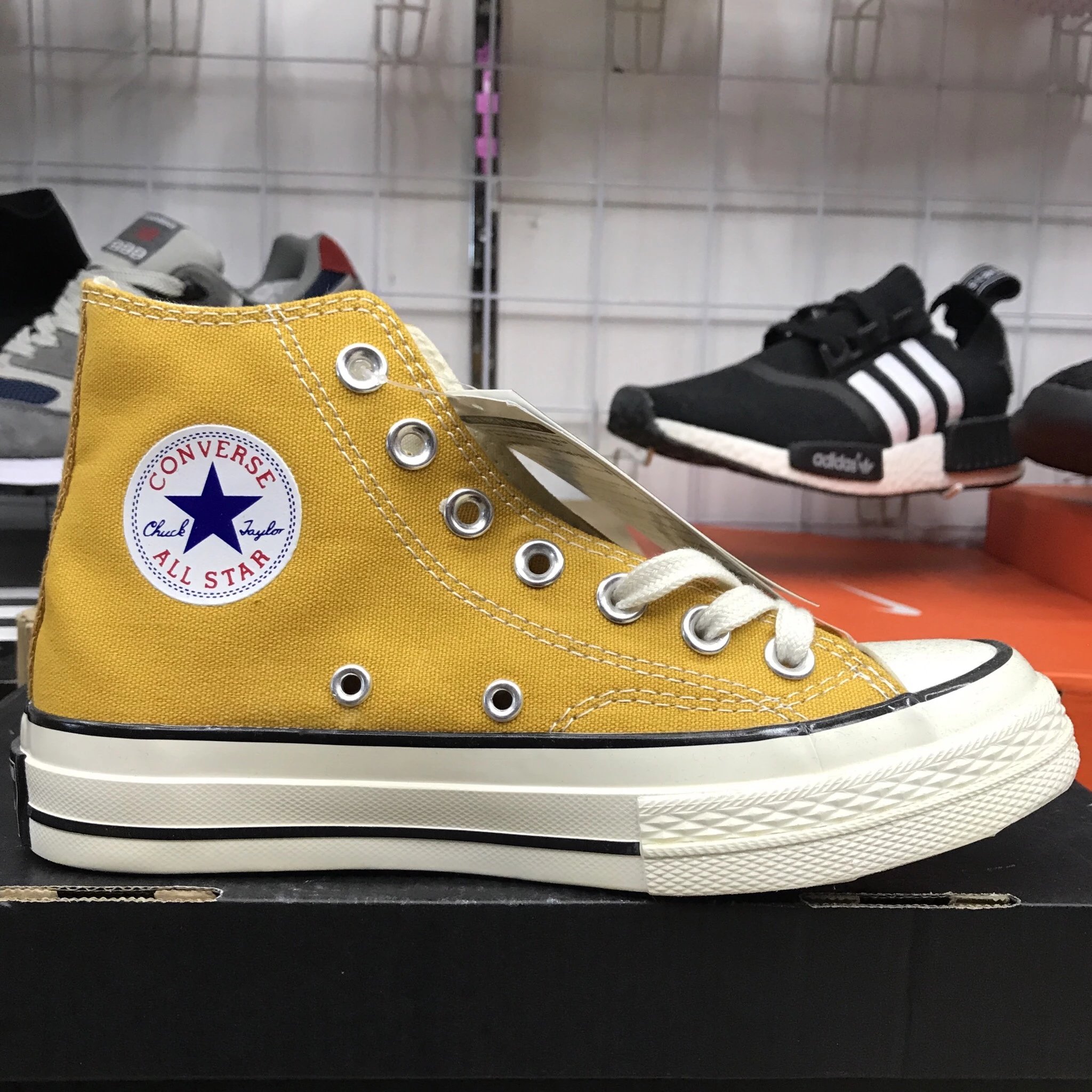 Converse 1970S Black Label High Top Yellow Canvas Shoes