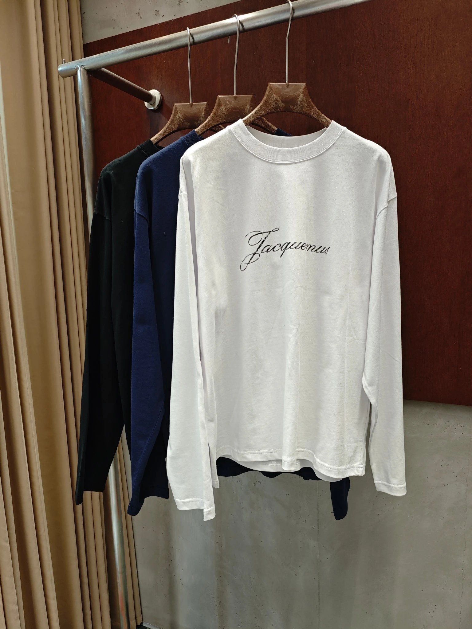 P360jacquemus 2026秋冬新款长袖 logo字母印花 基础百搭 三色三码 sml