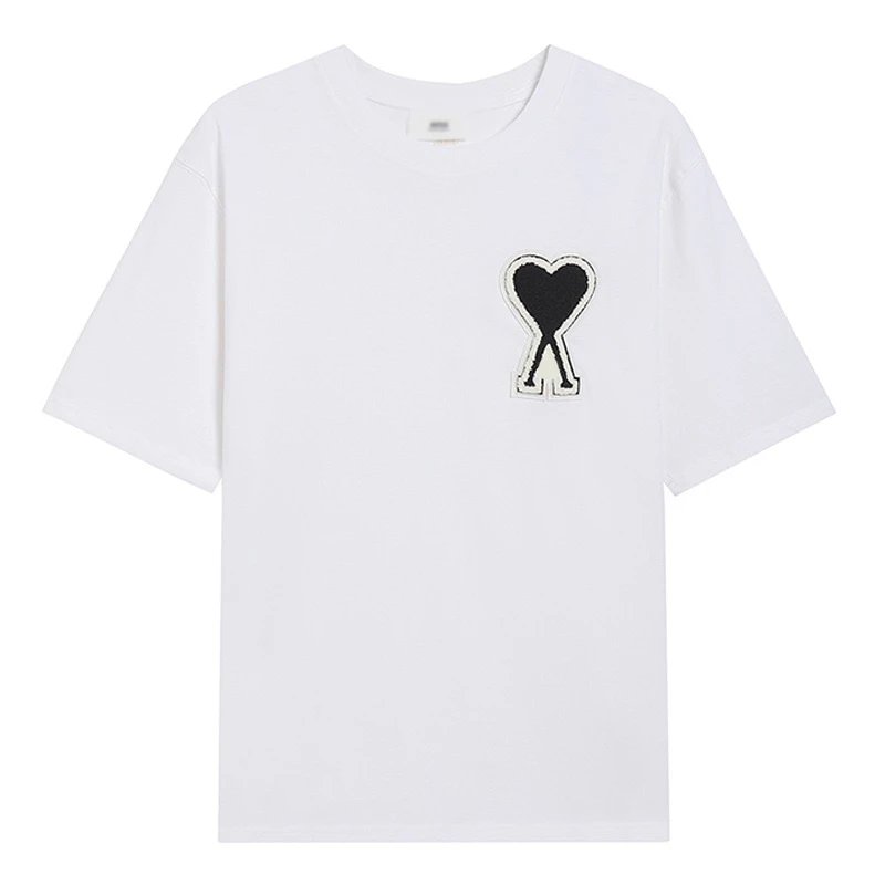 Ami Paris Classic Black Cotton Polo Shirt