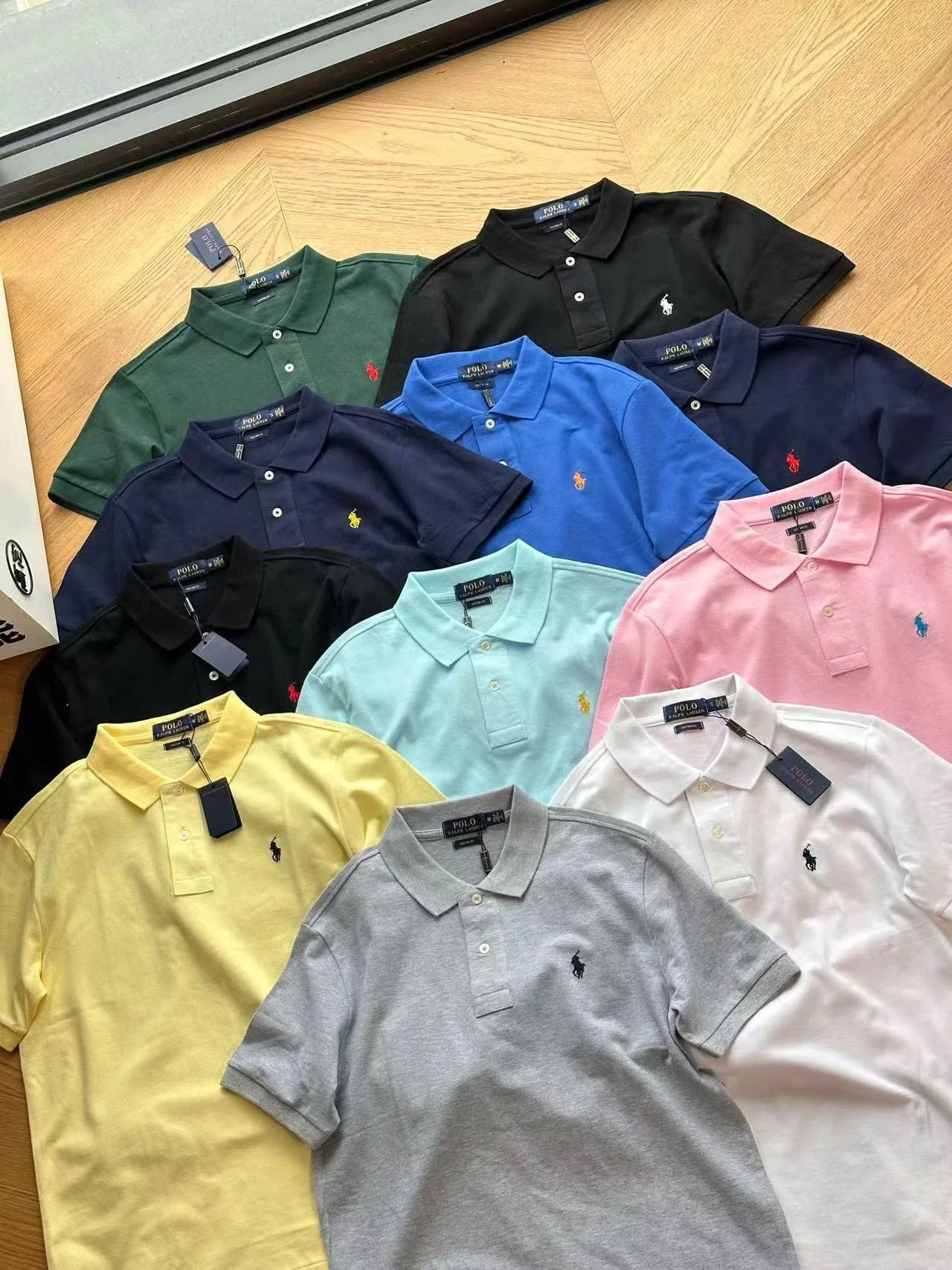 RL pony embroidered short-sleeved POLO shirt for men and women