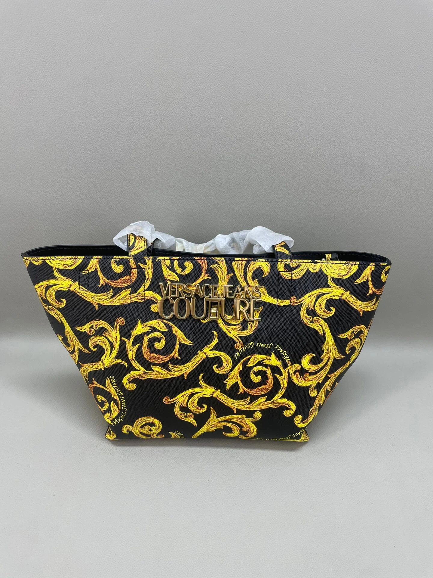 正品一VERSACE JEANS COUTURE范思哲复线VJ系列女士小购物袋 下长21cm 开口34cm高20cm 厚10cm 手工测量