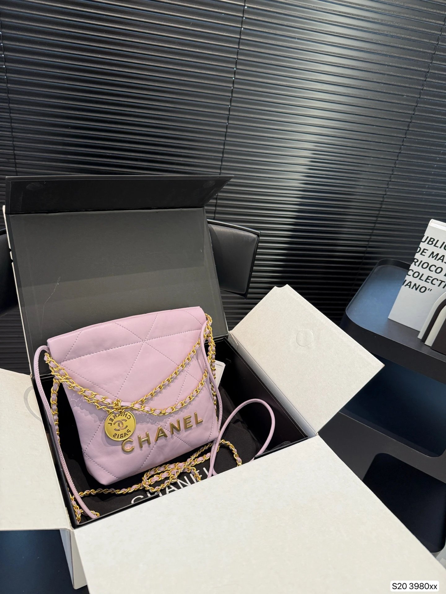 Chanel 22 Mini Flap Bag Pink Quilted Lambskin Chain Bag - 12