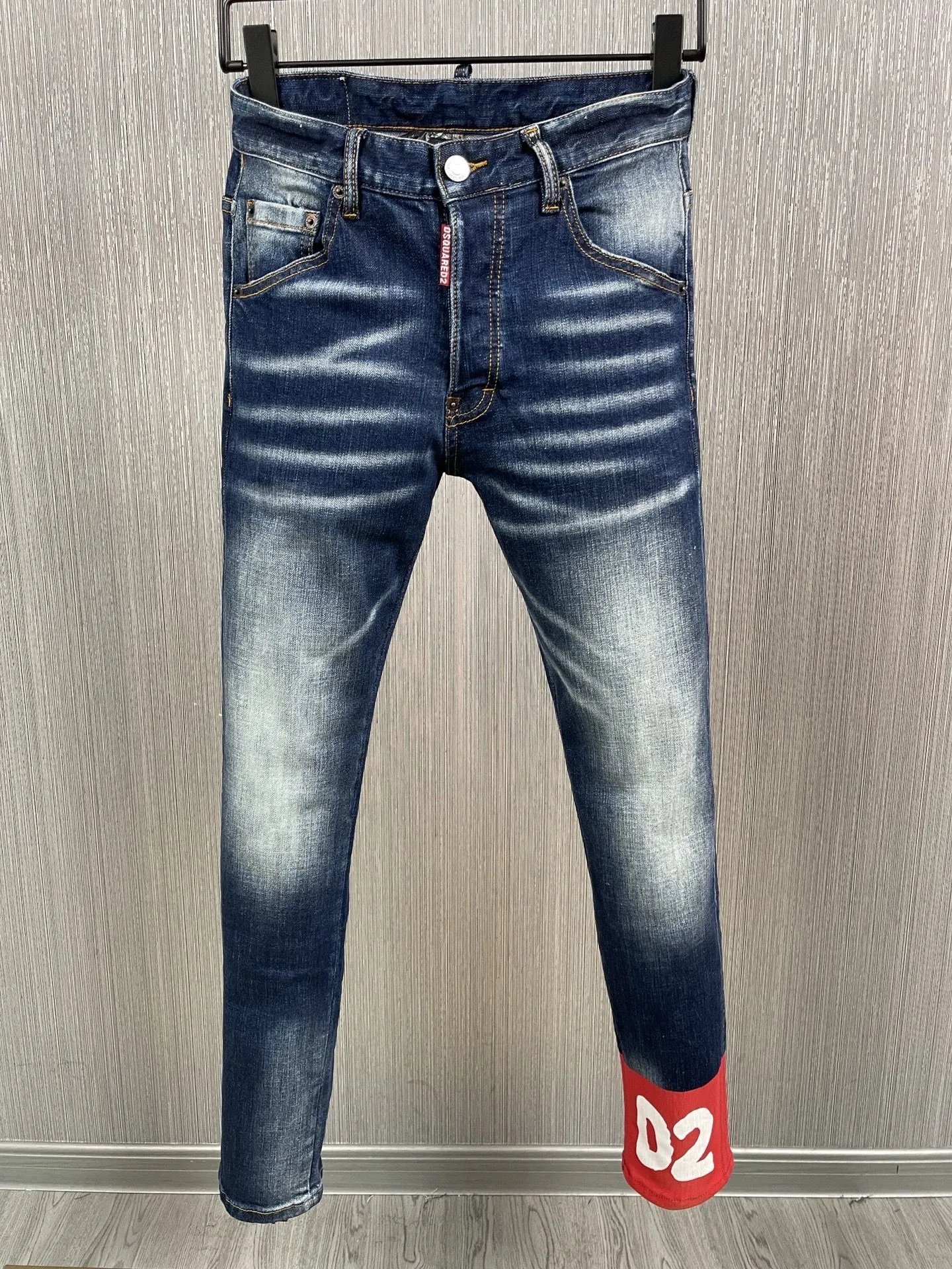 广州高版本DSQUARED2红脚腿口牛仔裤 网红爆款新品上市 男女同款轻奢潮流百搭时尚 学生党开学季必备 高品质高颜值