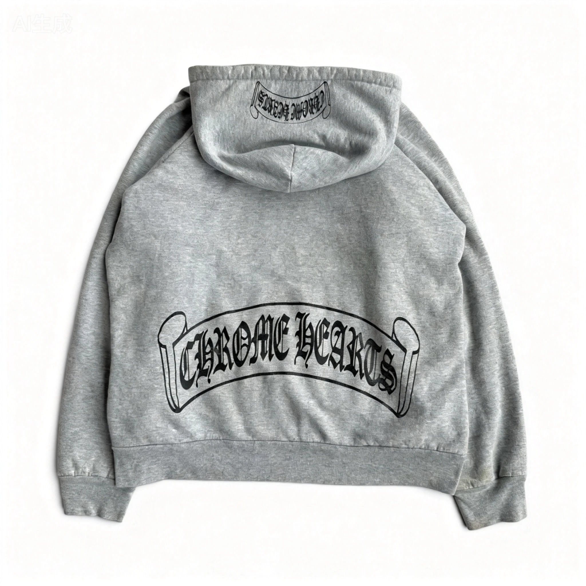 【Ultra Rare】8pm Chrome Vintage Grey Oversized Roller Hoodie (In Stock)