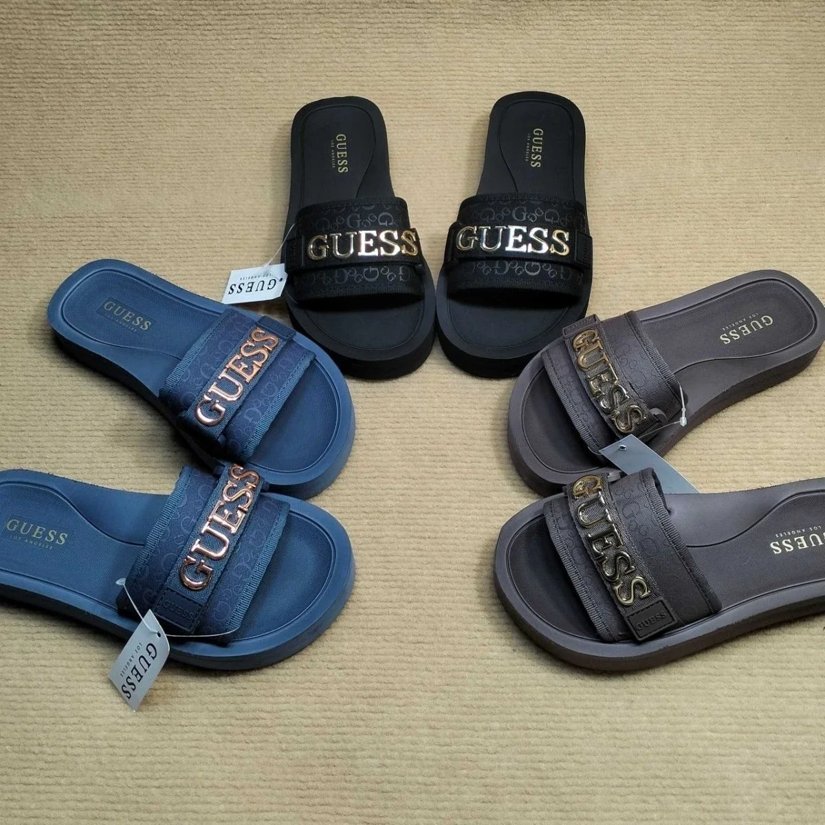 GUESS Logo Slide Sandals