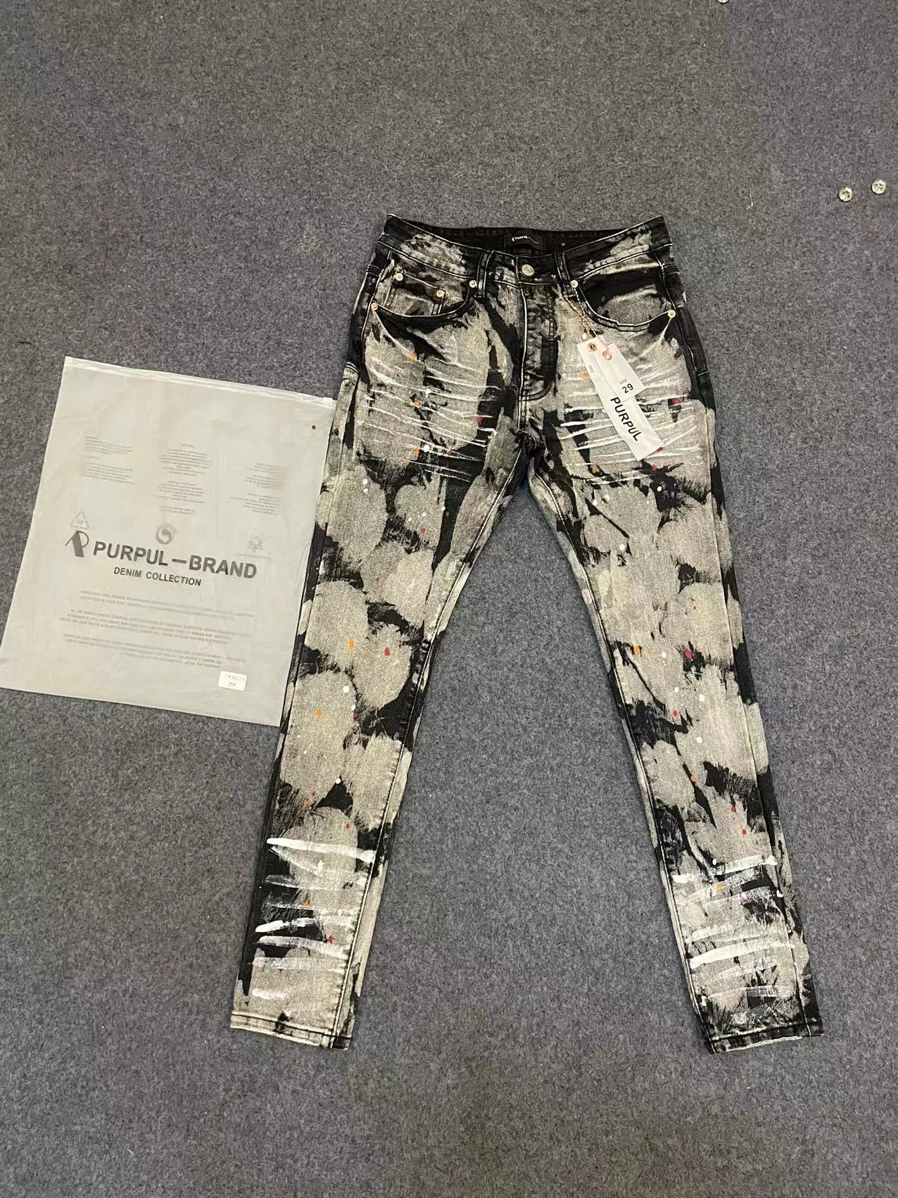 Purpul Brand Paint-Splatter Dip-Dye Jeans - 5