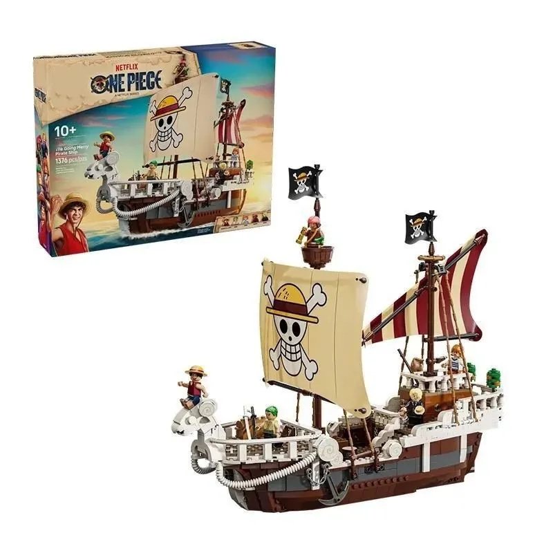 Chinese made building blocks One Piece series 75639 Forward Merry pirate ship boys assemble toys for children