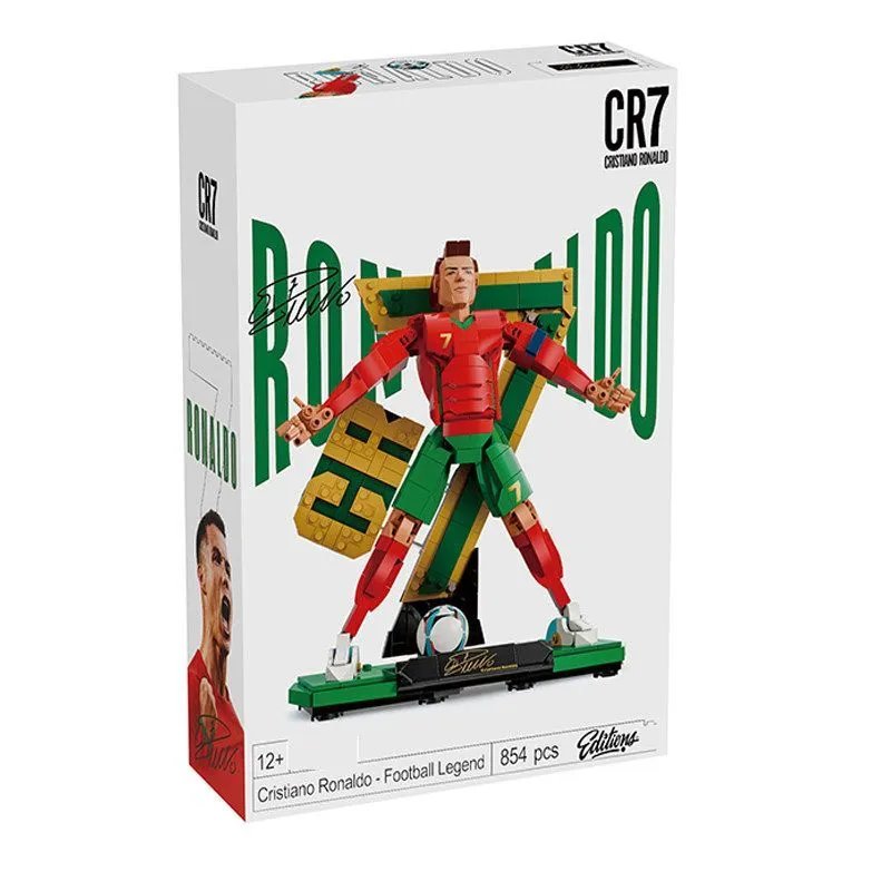 Compatible with LEGO football legend Cristiano Ronaldo 43016, little Ronaldo star, boy, building block toys, fan gifts