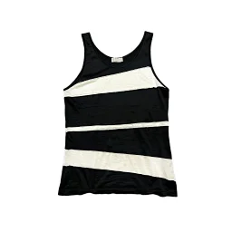 thumbnail for Sorlan 04SS "Strip" black-and-white striped sleeveless knit sweater