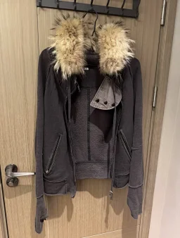 thumbnail for L.G.B parka Grey-Brown Fur Collar Coat