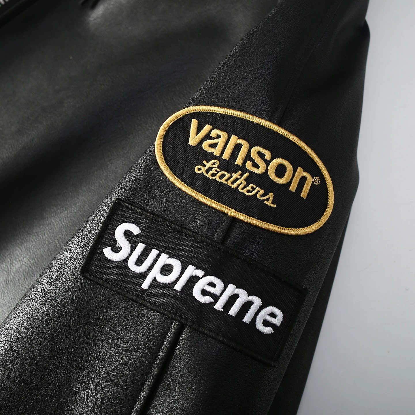 Supreme x Vans Leather Hooded Bomber Jacket Black - 8