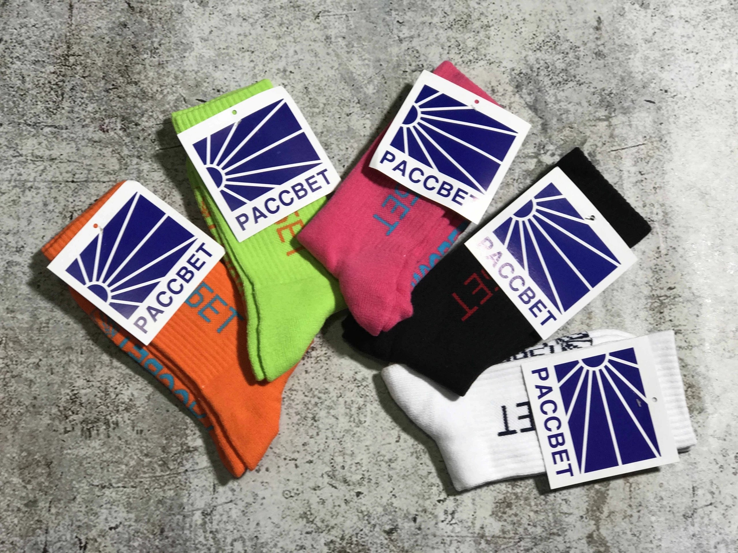 Design Paccbet Logo Socks White Socks - 2