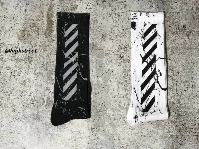 OFF WHITE socks袜子 大理石袜子