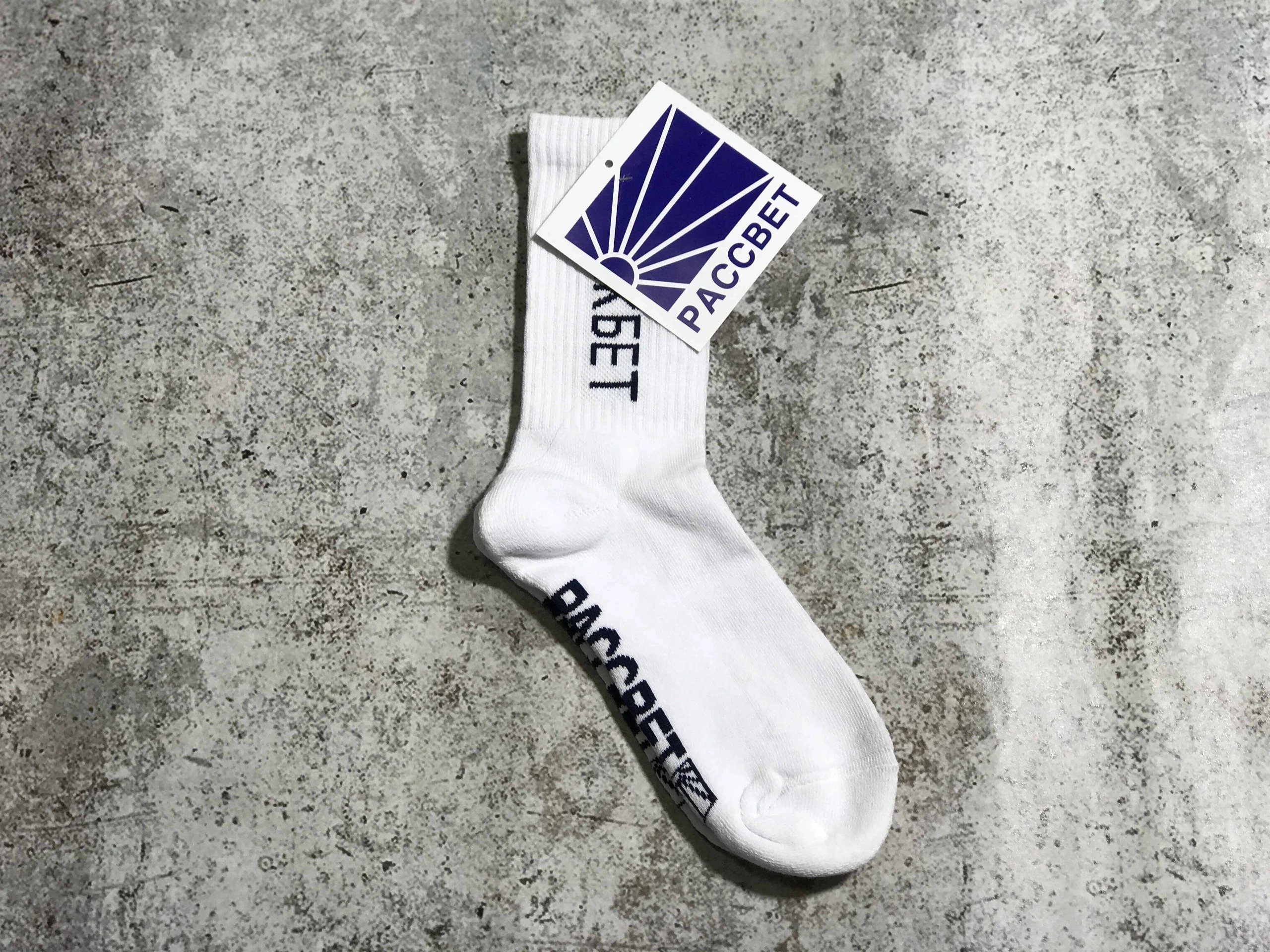 Design Paccbet Logo Socks White Socks - 6