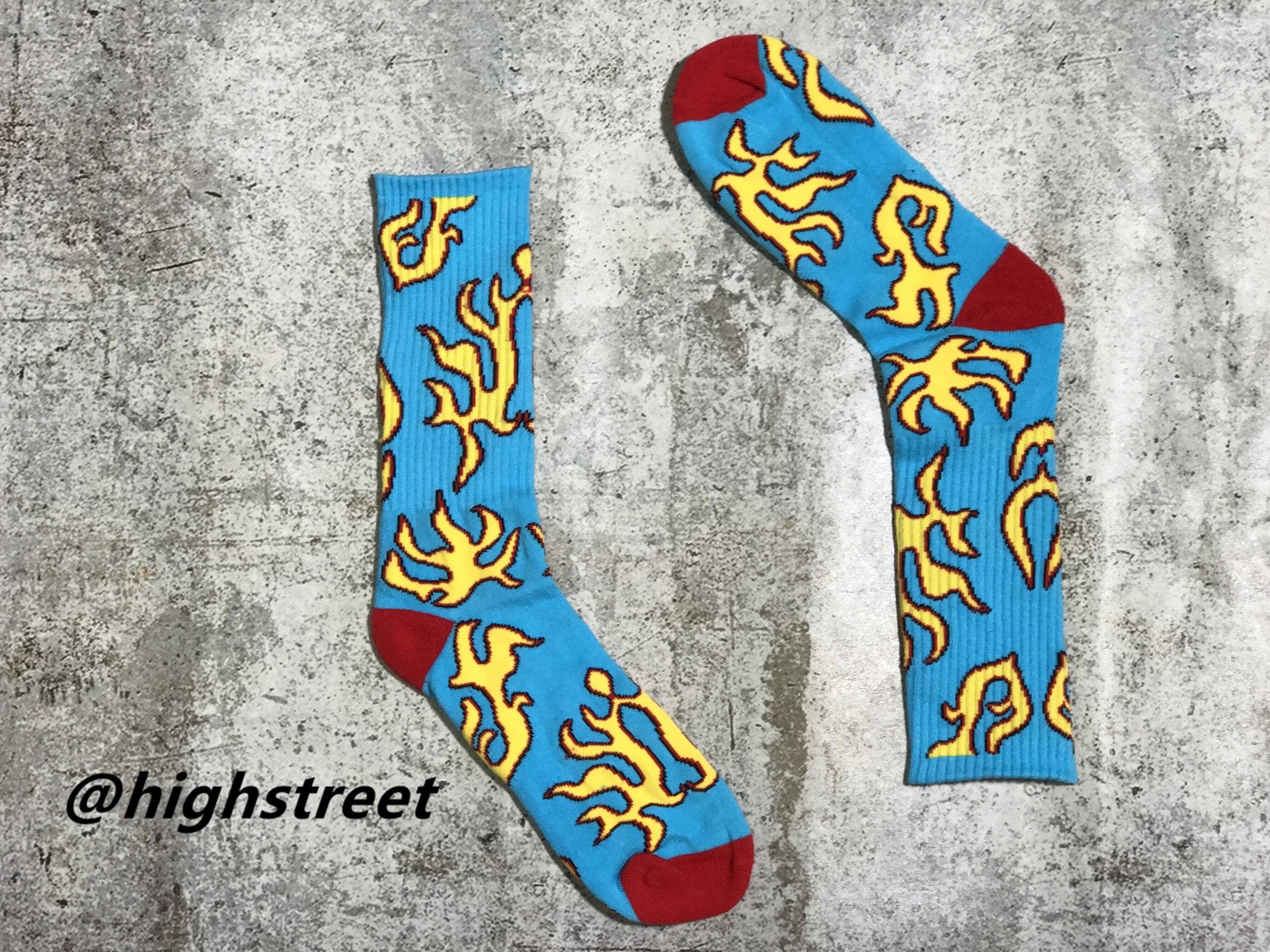 Highstreet Flame Pattern Socks