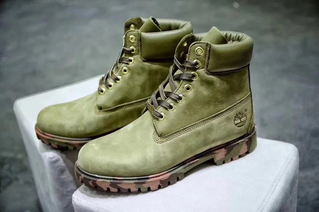 天伯伦Timberland迷彩高帮马丁靴男女款工装靴头层牛皮6716B/5716B