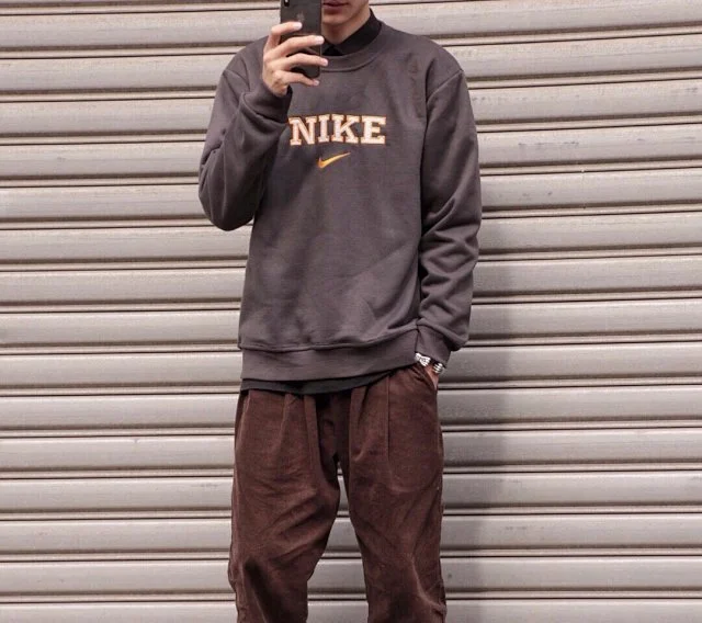 Nike Nsw Flc Reissue Nk BLK 18aw 水洗刺绣LOGO卫衣